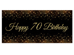 Afiș strălucitor pentru o septuagenară aniversare - 70x33 cm