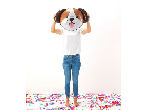 Balon din folie Cap de câine - 65 x 39 cm - 1 buc.