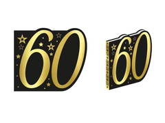 Carte de oaspeți neagră pentru a 60-a aniversare