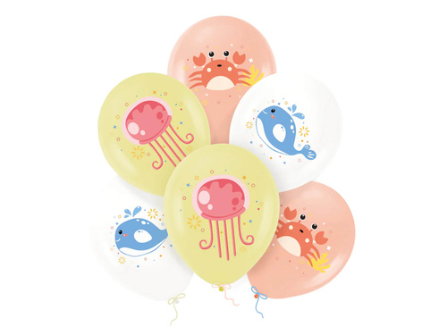 Baloane Latex Animale de mare - 30 cm - 6 buc.