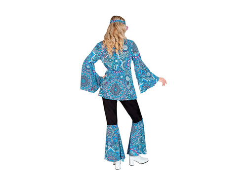 Ținută hippie din anii 1960. - mandala albastră