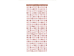 Cortina de inimi roz metalic auriu - 100 x 245 cm