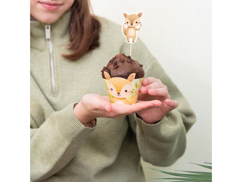 Suporturi pentru cupcakes Prietenii pădurii - 6 buc.