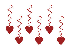 Inimi de Ziua Îndrăgostiților - 75 cm - 6 buc.