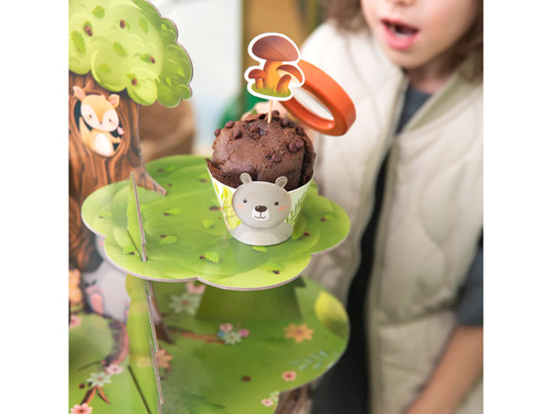 Forest Friends suport pentru cupcake tinsel - 1 buc.