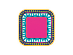 Farfurii de hârtie Boho Fiesta - 18 cm - 10 buc.