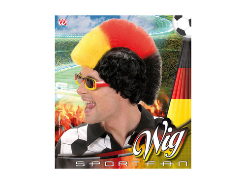 Peruca evantai negru, rosu si galben - Germania/Belgia