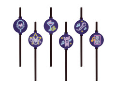 Paie de hârtie Disco Neon - 6 buc.