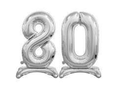 Set de baloane din folie 80 argint - 74 cm