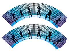 Cutii pentru cupcakes Disco - 6 buc.