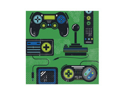 Șervețele pentru ziua de naștere a petrecerii Gamer - 33 cm - 16 buc.