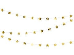 Ghirlandă banner Gold Stars - 360 cm - 1 buc.