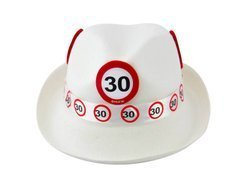 Pălărie albă pentru a 30-a aniversare - 1 buc.