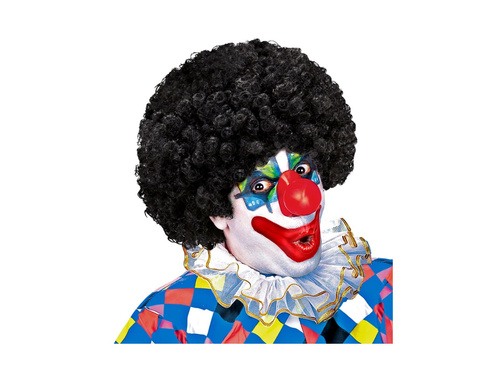Clovn peruca păr negru afro