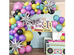 Set de baloane pentru ghirlandă „Anii ’90” – 106 bucăți.