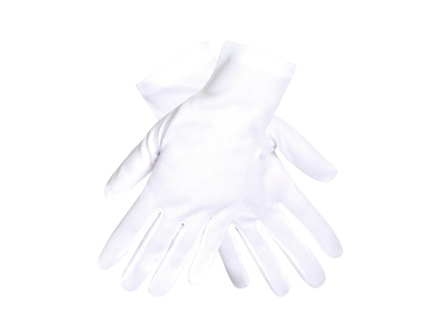 Mănuși de carnaval albe scurte - 25 cm