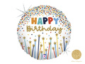 Balon cu folie Happy Birthday - 46 cm - 1 buc.