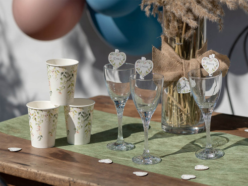 Pahare de hârtie cu frunze - 270 ml - 10 buc.