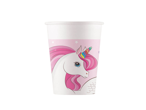 Cupe aniversare Unicorn - 200 ml - 8 buc.