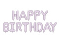 Balon cu folie Happy Birthday violet mat - 340 x 35 cm