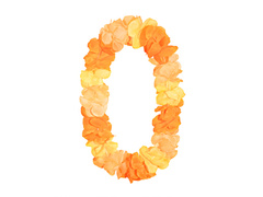 Colier Hawaiian Orange - 1 buc.