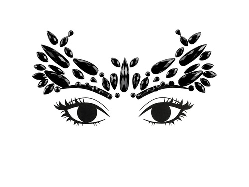 Cristale de față autoadezive negru - 1 op.