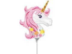 Balon cu folie de plastic Unicorn Rainbow - 25 cm