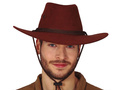Pălărie de cowboy maro cu boruri mari - 1 buc.