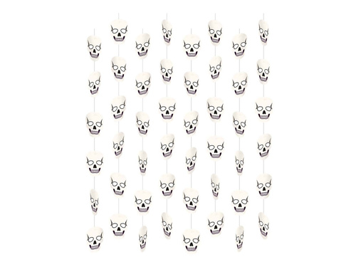 Decorațiuni de agățat Cranii de Halloween - 130 cm - 8 buc.