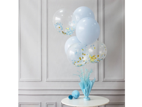 Suport pentru baloane stick cu decor albastru - 1 buc.