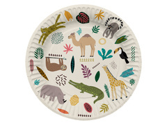 Farfurii aniversare Zoo - 23 cm - 8 buc.