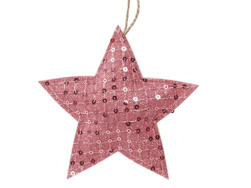 Fabric agățat decorare Steaua - 1 buc.