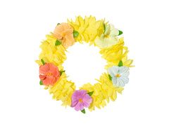 Ghirlandă cu cap hawaiian galben - 1 buc.