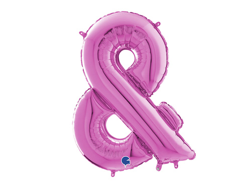 Fucsia balon folie semn & - 66 cm - 1 buc.