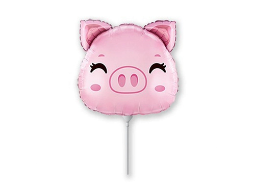 Balon din folie pentru lipit Porc - 20 x 20 cm - 1 buc.