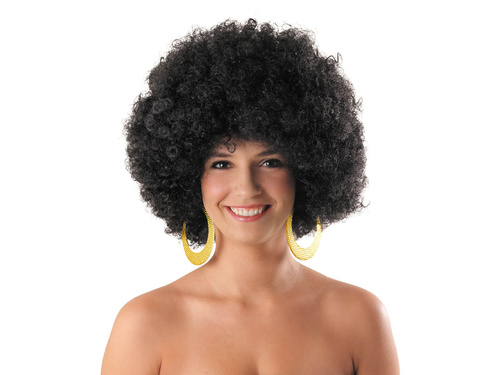 Peruca afro neagră - 1 buc.