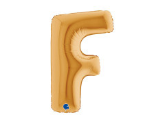 Balon folie litera F auriu - 40" - 1 buc.