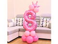Set de baloane cu numărul opt roz - 15 buc.