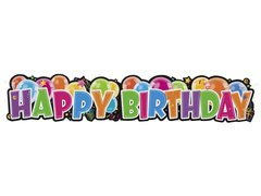 Baloane Happy Birthday Banner - 26.5 x 132 cm - 1 buc.