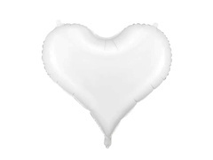 Balon folie Inimă alb - 61 x 53 cm - 1 buc.