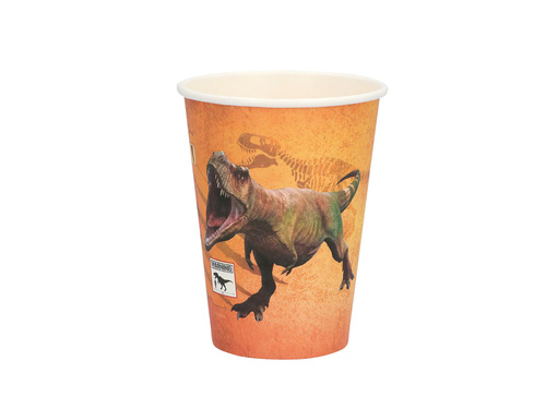 Cupe aniversare T-Rex - 210 ml - 8 buc.