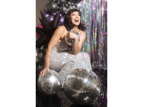 Glob disco cu oglindă argintie - 40 cm - 1 buc.