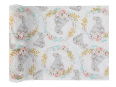 Suport de masă decorare iepuri - 25 cm x 3 m - 1 buc.