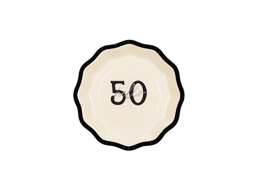Farfurii de hârtie Hello 50'' - 18 cm - 6 buc.