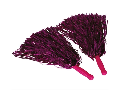 Pompoane roz închis pentru majorete - 2 buc.