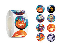 Rola de autocolante Halloween - 200 buc.