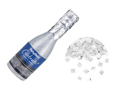 Sticlă de șampanie tub de tragere argint - 20.5cm - 1 buc.