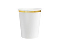Cupe albe cu margine aurie - 220 ml - 6 buc.