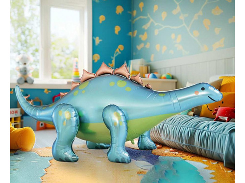 Dinosaur Stegosaurus în picioare balon de folie - 238 x 91 x 103 cm - 1 buc.