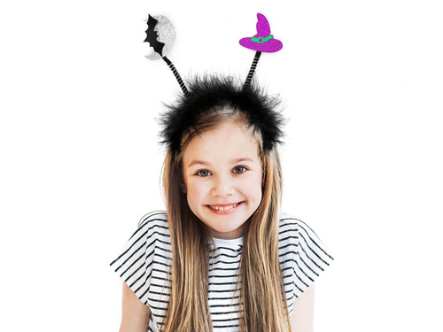 Bentiță cu liliac și pălărie pentru Halloween - 1 buc.